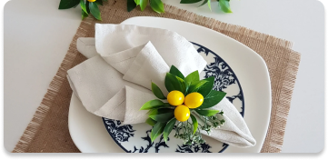 Faux Lemon Napkin Ring