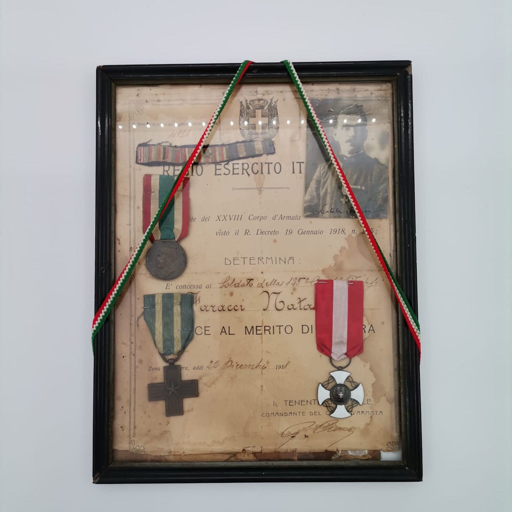 1918 Italian Medal of Military Merit Certificate Tripoli War|Royal Army Ribbon Badge|Ottoman Italy War|Vittorio Emanuele|Historical Medal