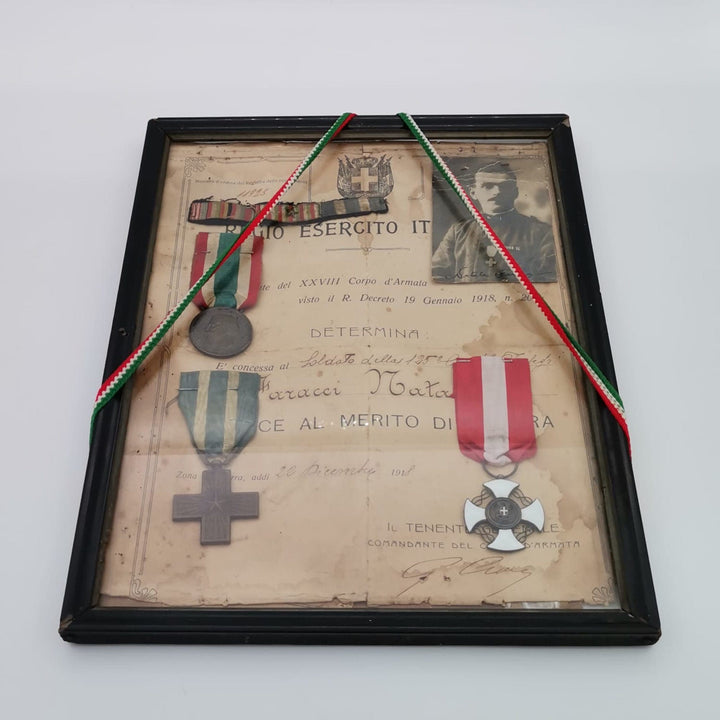 1918 Italian Medal of Military Merit Certificate Tripoli War|Royal Army Ribbon Badge|Ottoman Italy War|Vittorio Emanuele|Historical Medal