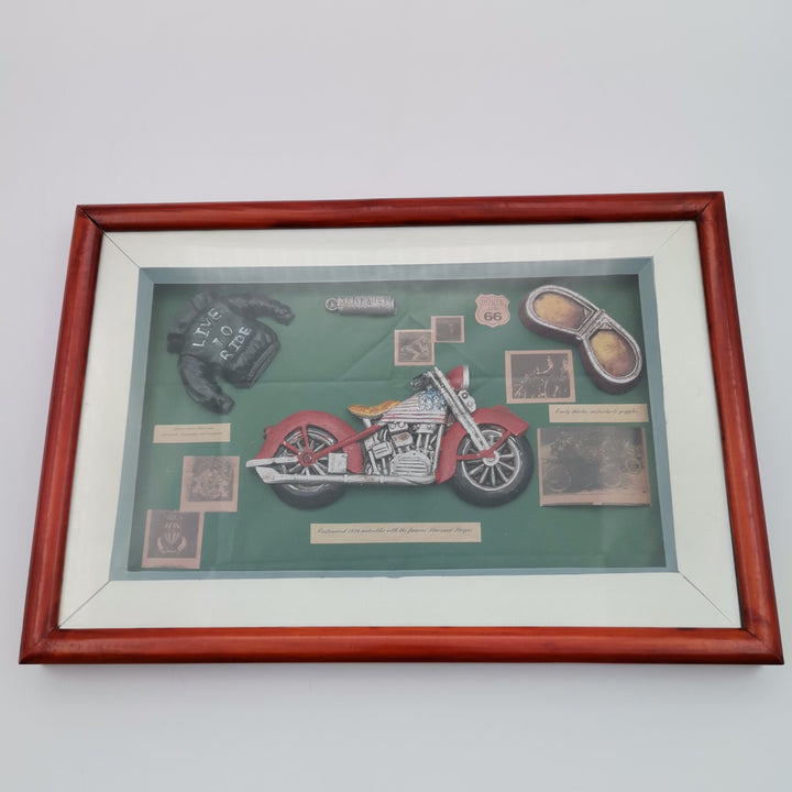 Customired 1936 Motorbike with the Famous Starsand and Stripes|Vintage Motorcycle Model|Retro Motor 3D Relief| Collectible Gift|Antique Deco