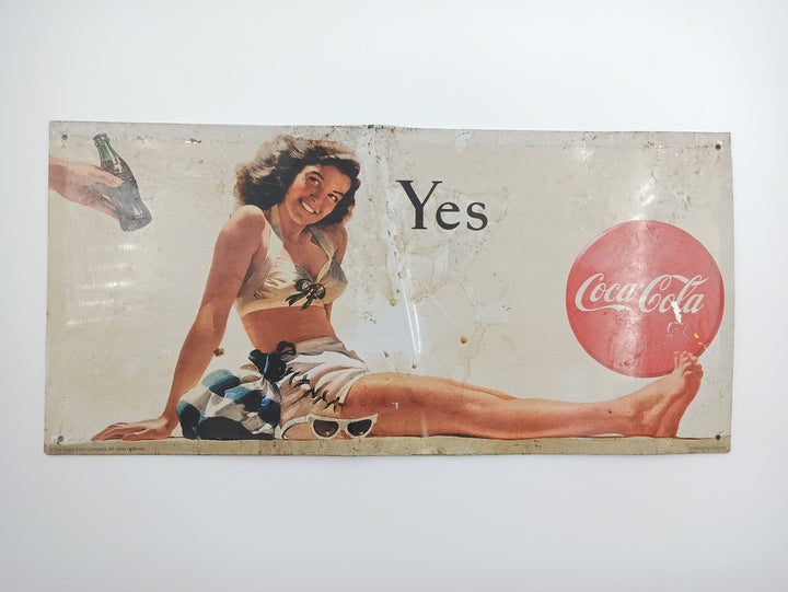 Vintage Coca Cola Tin Picture Plaque|Coca-Cola Girl Metal Wall Decoration|Custom Coke Collectibles|Antique Advertising|Nostalgia Advertising