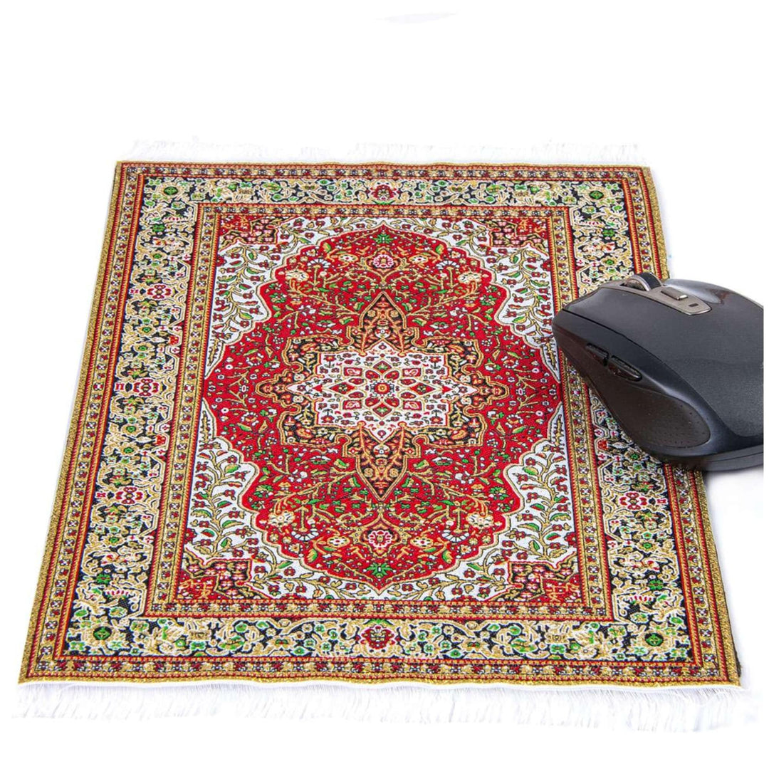 Large Mouse Pad Non Slip Backside|Decorative Office Accessories|Rug Designed Computer Mouse Pad|Rectangle Woven Mouse Mat|Kilim Desk Mat