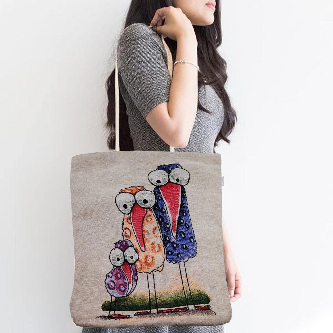 Gobelin Tapestry Shoulder Bag|Cute Animals Tapestry Bag|Gift Handbag For Her|Woven Tapestry Fabric|Handmade Tote Bag|Animal Lover Gift