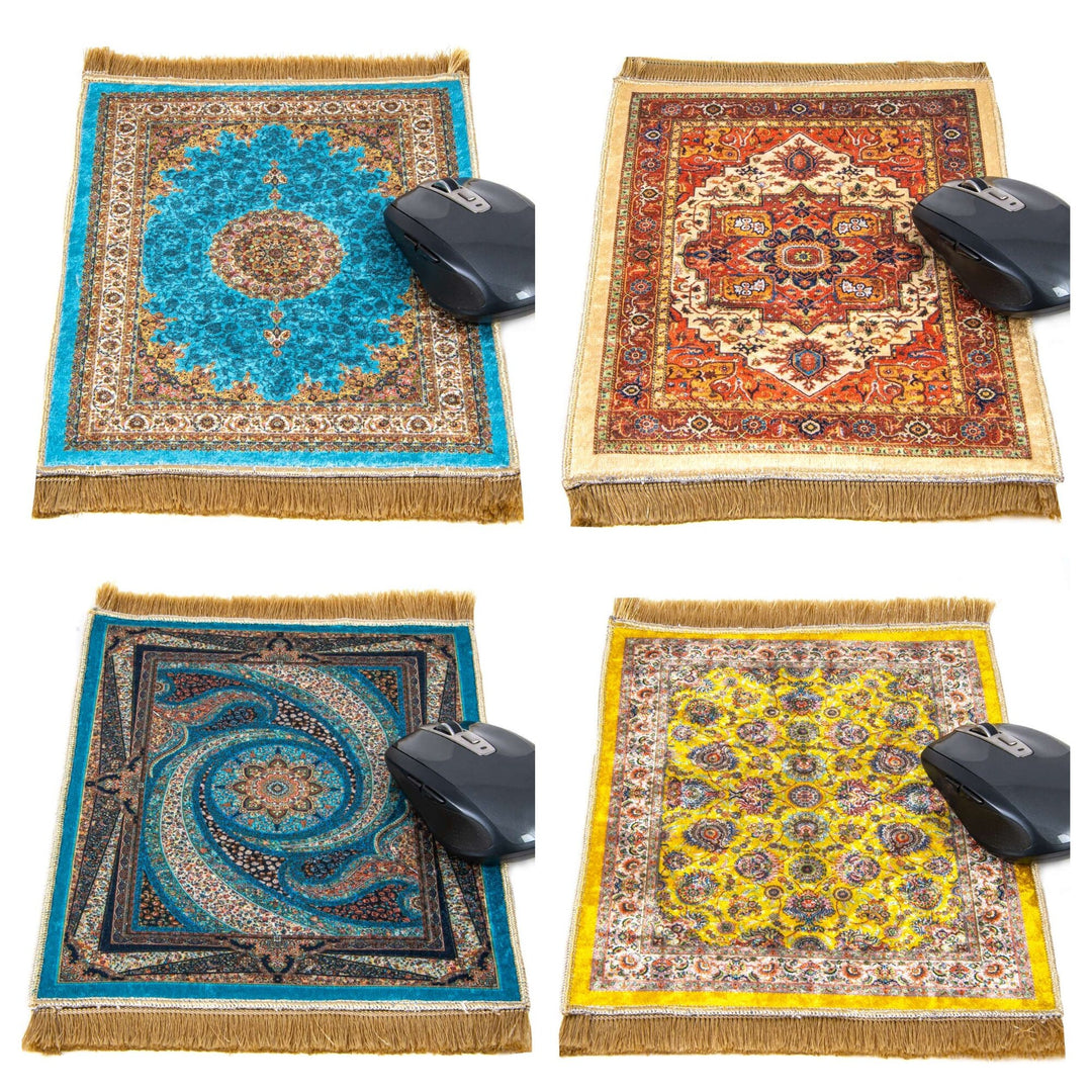 Woven Mouse Pad Non Slip Backside|Turkish Rug Design Computer Gaming Pad|Traditional Office Accerosies|Handmade Desk Mat|Large Table Pad