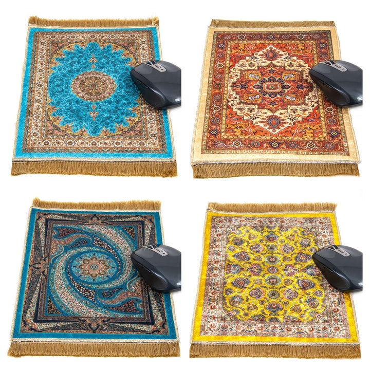 Woven Mouse Pad Non Slip Backside|Turkish Rug Design Computer Gaming Pad|Traditional Office Accerosies|Handmade Desk Mat|Large Table Pad