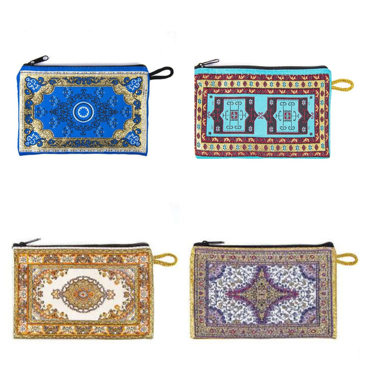 Rug Design Coin Purse|Small Wallet Bag|Ethnic Money Pouch|Bohemian Makeup Bag|Woven Clutch Bag|Women Credit Card Holder|Passport Holder