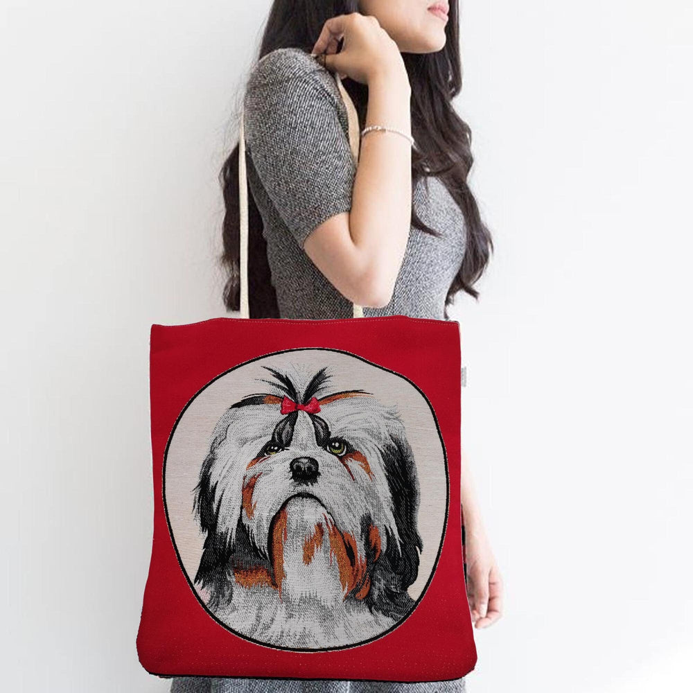 Cute Animals Print Tapestry Bag|Gobelin Shoulder Bag|Gift Handbag For Women|Woven Tapestry Fabric|Belgian Tapestry Tote Bag|Daily Use Bag