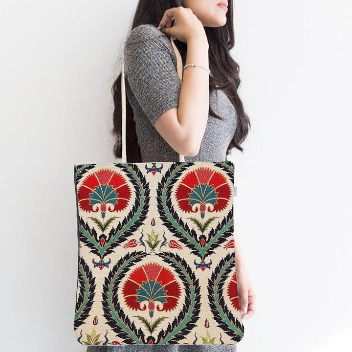 Gobelin Tapestry Shoulder Bag|Women Tote Bag|Gift Handbag For Women|Woven Tapestry Fabric|Belgian Tapestry Carpet Bag|Handmade Business Bag