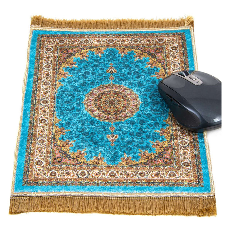 Woven Mouse Pad Non Slip Backside|Turkish Rug Design Computer Gaming Pad|Traditional Office Accerosies|Handmade Desk Mat|Large Table Pad