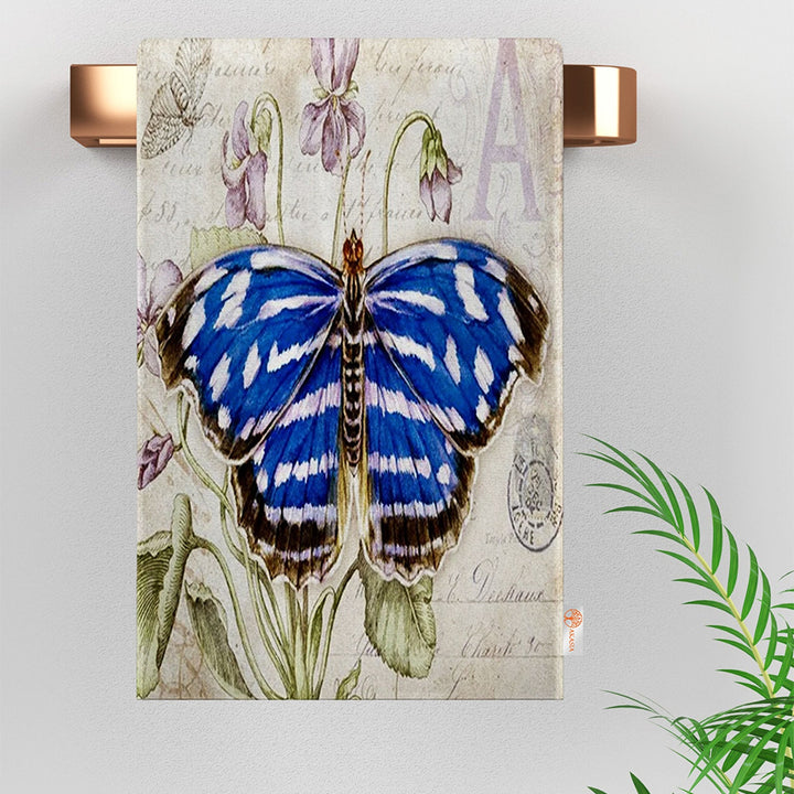 Butterfly Tea Towel|Moth Print Dishcloth|Colorful Dish Cloth|Eco-Friendly Rag|Cost-Effective Rag|Kitchen Gift For Her|Soft Cleaning Cloth