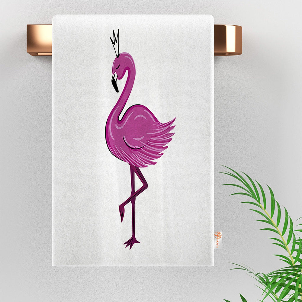 Flamingo Tea Towel|Flamingo Dish Cloth|Bird Print Dishcloth|Santa Flamingo Towel|Oh Joy Print Towel|Decorative All-Purpose Rag|Dust Remover