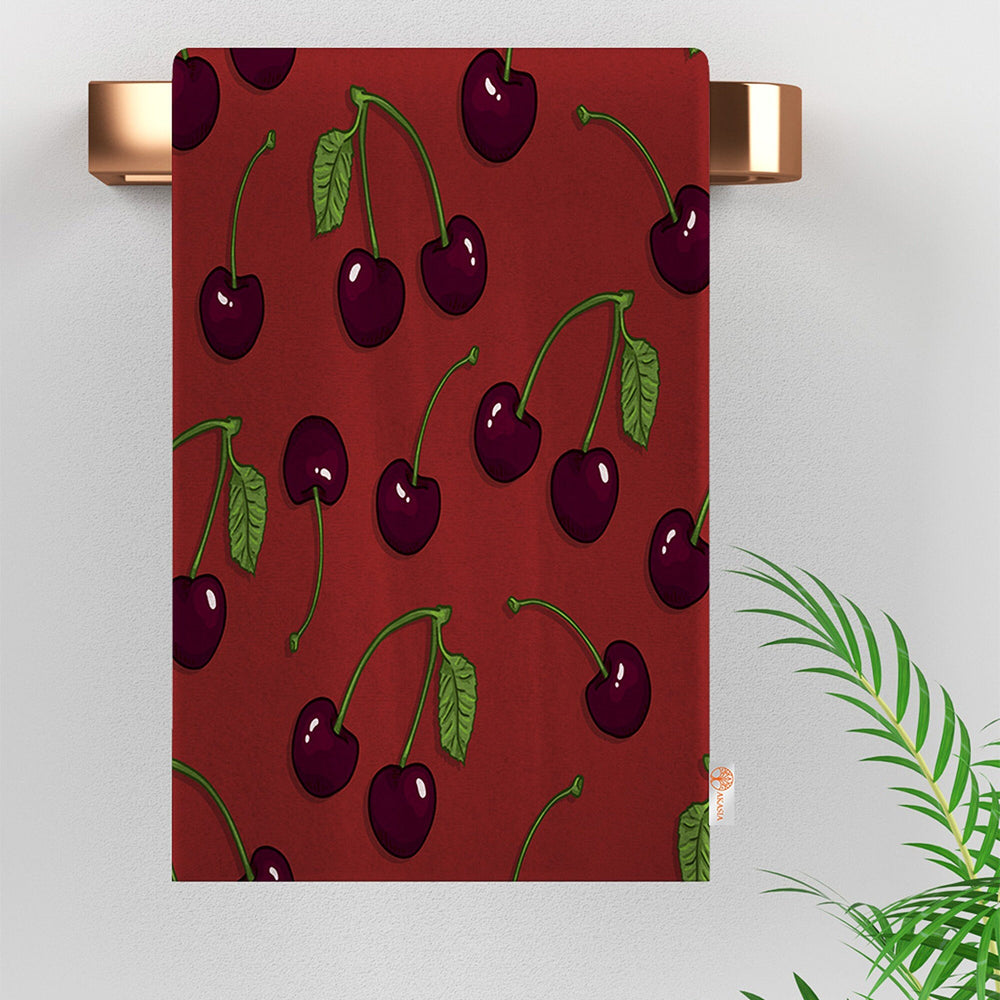 Fruit Kitchen Towel|Lemon Dish Towel|Cherry Tea Towel|Strawberry Hand Towel|Summer Trend Dishcloth|Soft Cleaning Cloth|Cost-Effective Rag