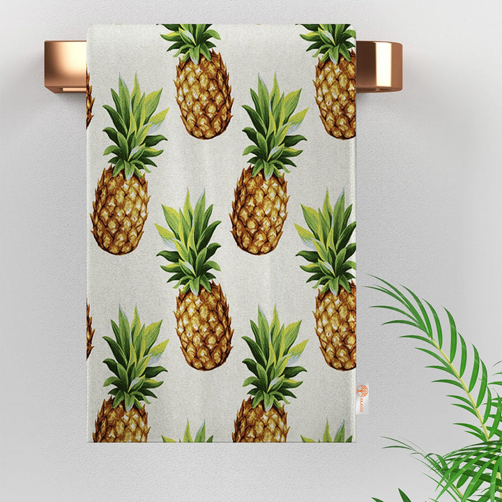 Pineapple Hand Towel|Fruit Kitchen Towel|Parrot Dishcloth|Decorative Tea Towel|Housewarming Summer Trend All-Purpose Rag|Fruit Dust Remover