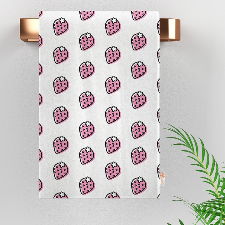 Fruit Kitchen Towel|Cherry Dish Towel|Berry Tea Towel|Strawberry Hand Towel|Summer Trend Dishcloth|Soft Cleaning Cloth|Cost-Effective Rag