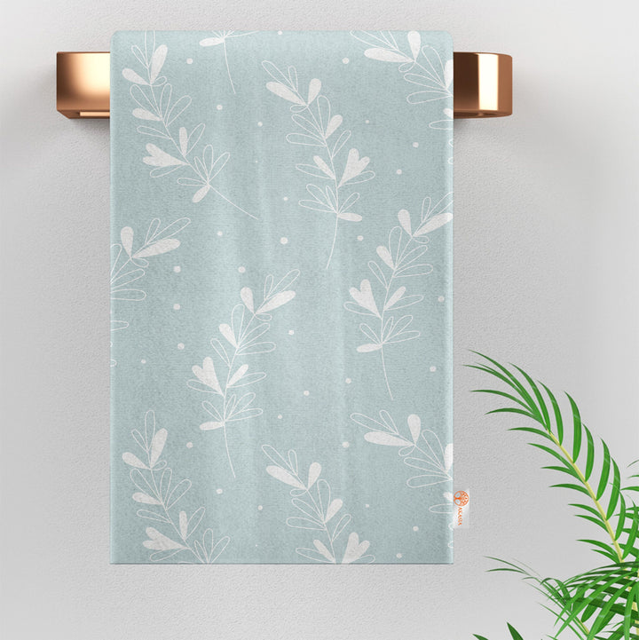 Leaf Hand Towel|Leaf Print Tea Towel|Boho Dish Cloth|Eco-Friendly Onedraw Kitchen Towel|Floral Dishcloth|Gift For Her|Soft Cleaning Cloth