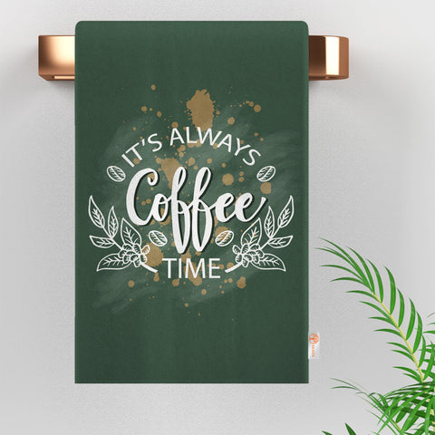 Coffee Themed Towel|Eco-Friendly Towel|But First Coffee Print Tea Towel|Kitchen Hand Towel|Coffee Time Towel|Dust Remover|Cost-Effective Rag