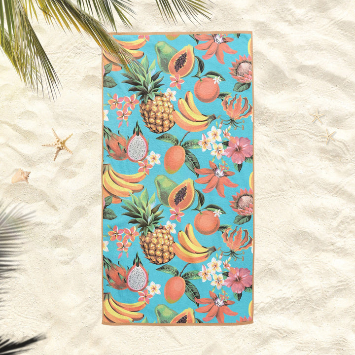 Tropical Beach Towel|Pine Apple Bath Towel|Banana Pool Towel|Watermelon Towel|Beach House Coconut Print Soft Bath Towel|Summer Vacation Gift