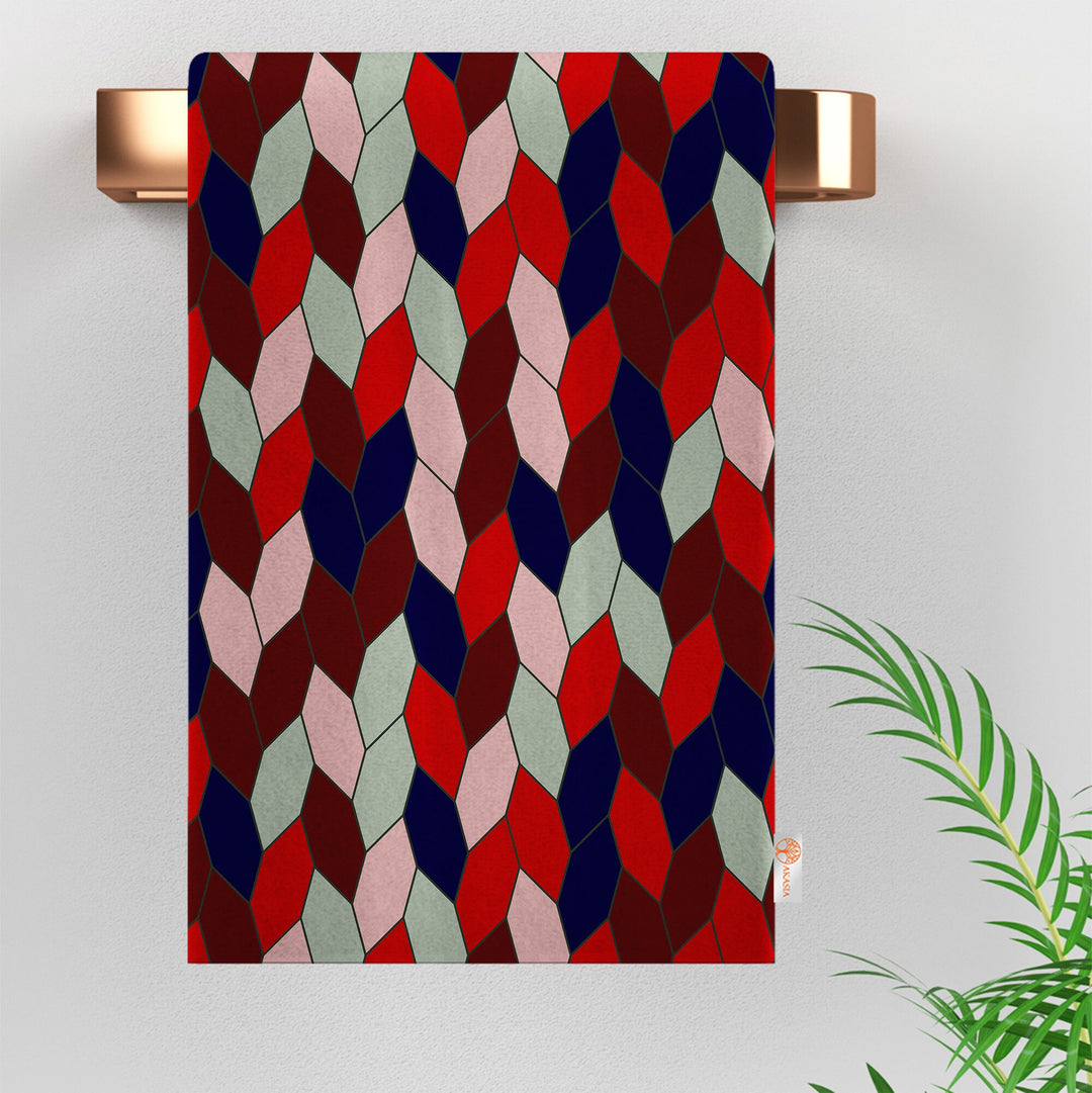 Abstract Hand Towel|Reusable Tea Towel|Boho Dish Cloth|Geometric Colorful Tea Towel|Wiping Dishcloth|Gift For Woman|Glass Cleaning Towel