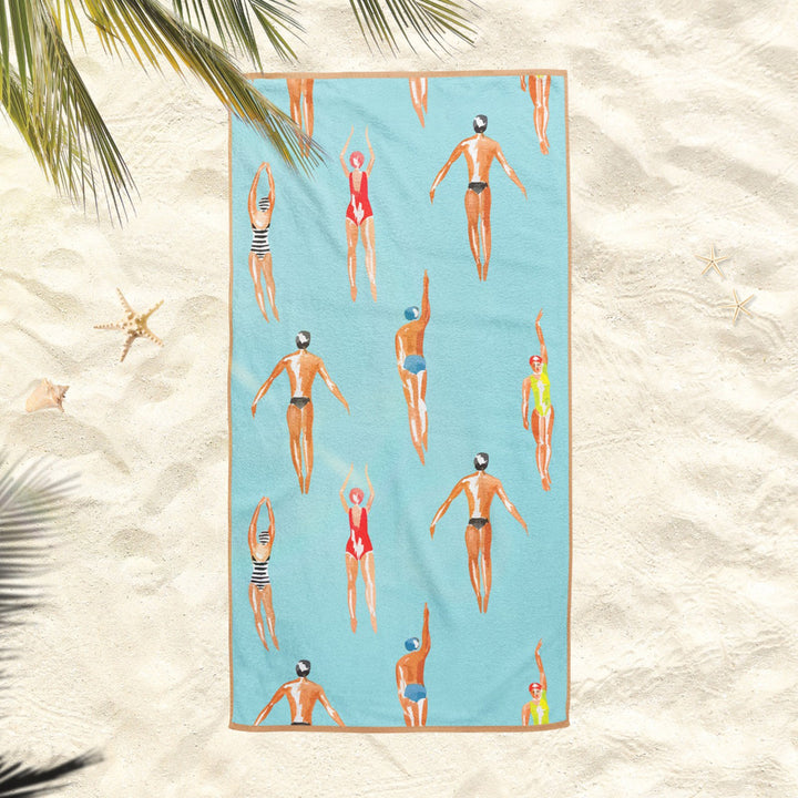 California Beach Towel|Swimming Bath Towel|Coastal Pool Towel|Nautical Bath Towel|Beach House Outdoor Soft Bath Towel|Summer Vacation Gift