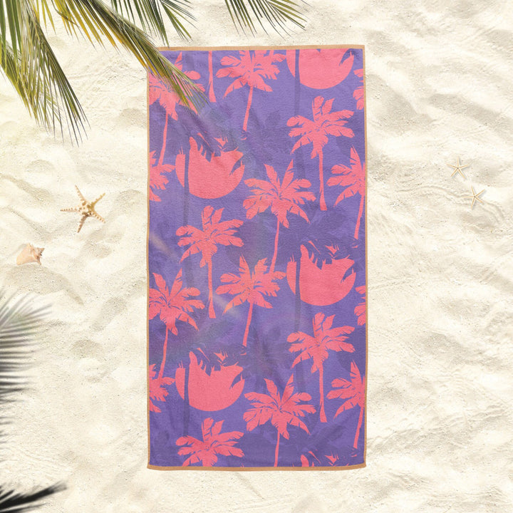 Tropical Beach Towel|Green Leaves Bath Towel|Palm Tree Pool Towel|Zigzag Towel|Beach House Outdoor Soft Bath Towel|Summer Vacation Gift