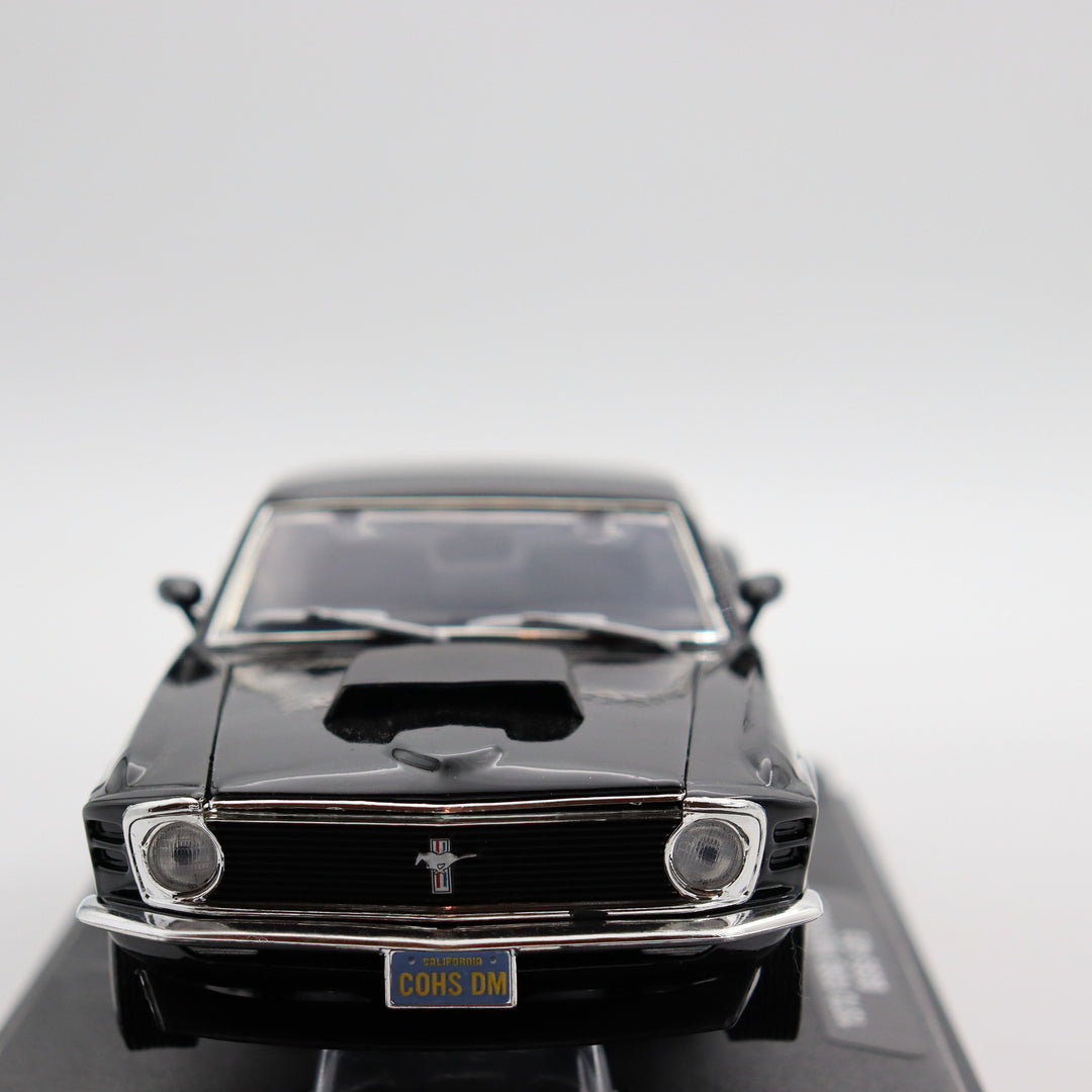 Motormax 1970 Ford Mustang Boss 429|Ford Vintage Model Car|Scale 1:18 Diecast Car Collection Item|Old Black Metal Classic Car|Office Decor