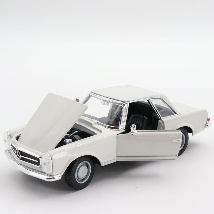 Welly 1963 Mercedes Benz 230 SL|Vintage Model White Metal Car|Scale 1/24 Diecast Classic Car Collection|Old Collectible Car|Gift for Dad