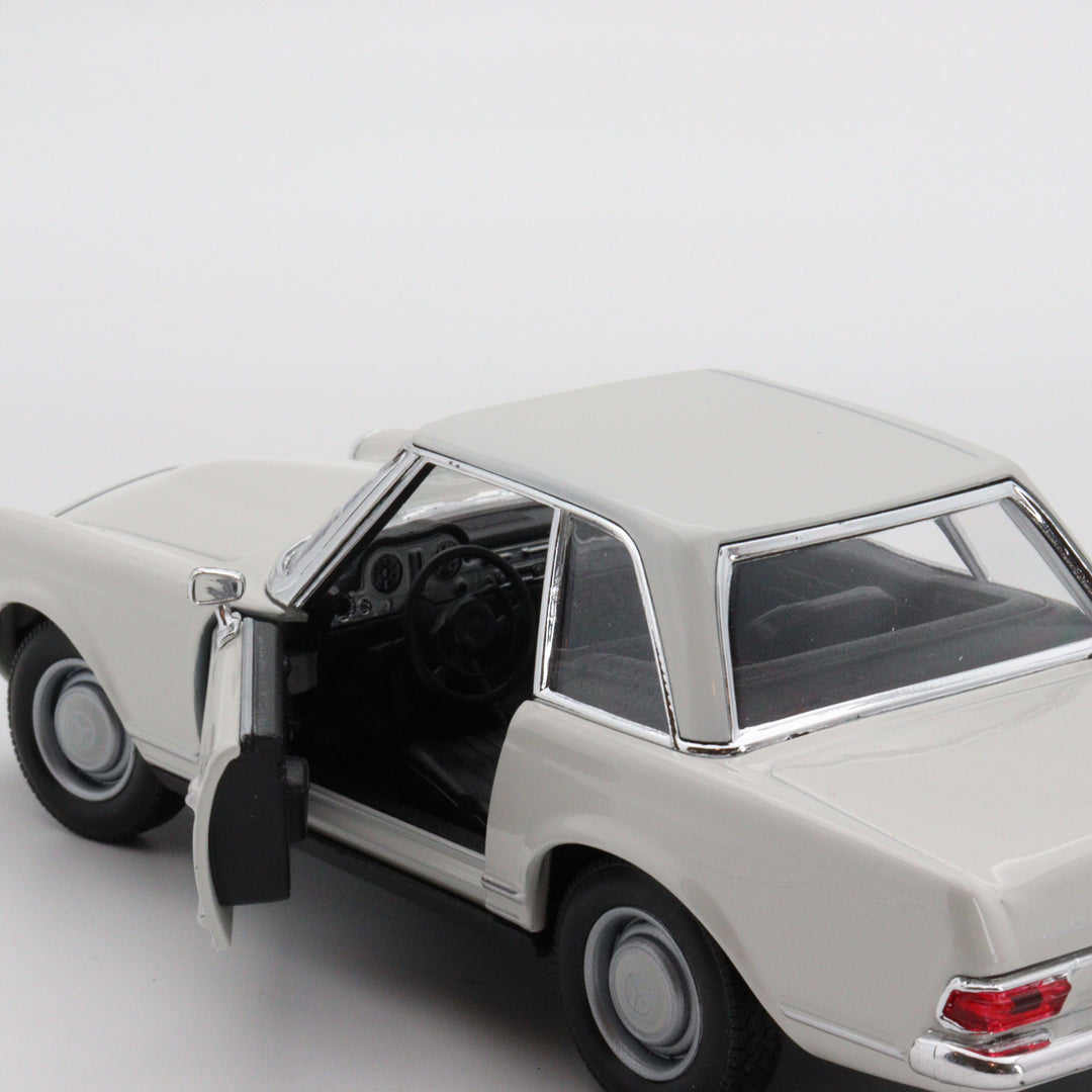 Welly 1963 Mercedes Benz 230 SL|Vintage Model White Metal Car|Scale 1/24 Diecast Classic Car Collection|Old Collectible Car|Gift for Dad