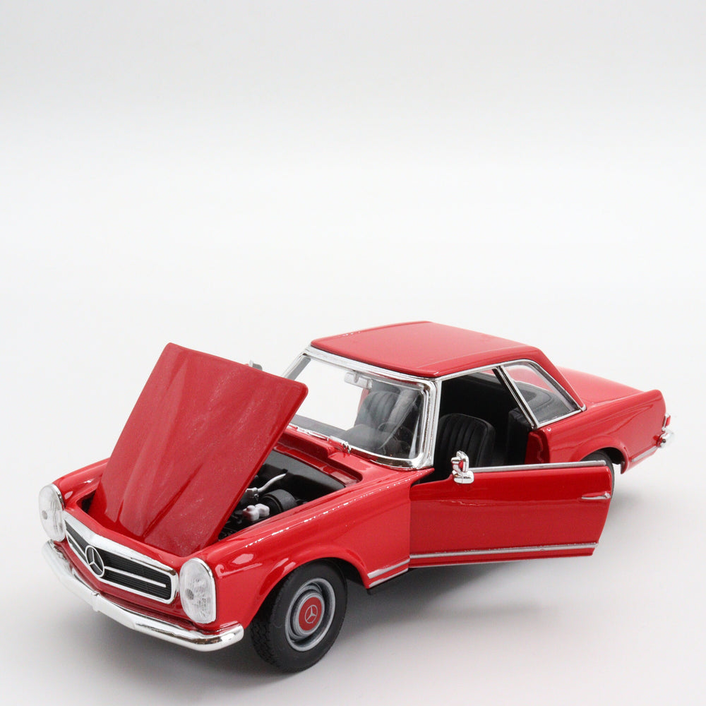 Welly 1963 Mercedes Benz 230 SL|Scale 1:24 Vintage Model Diecast Car|Old Red Metal Car|Diecast Collectible Item|Home Decor Idea|Gift for Dad