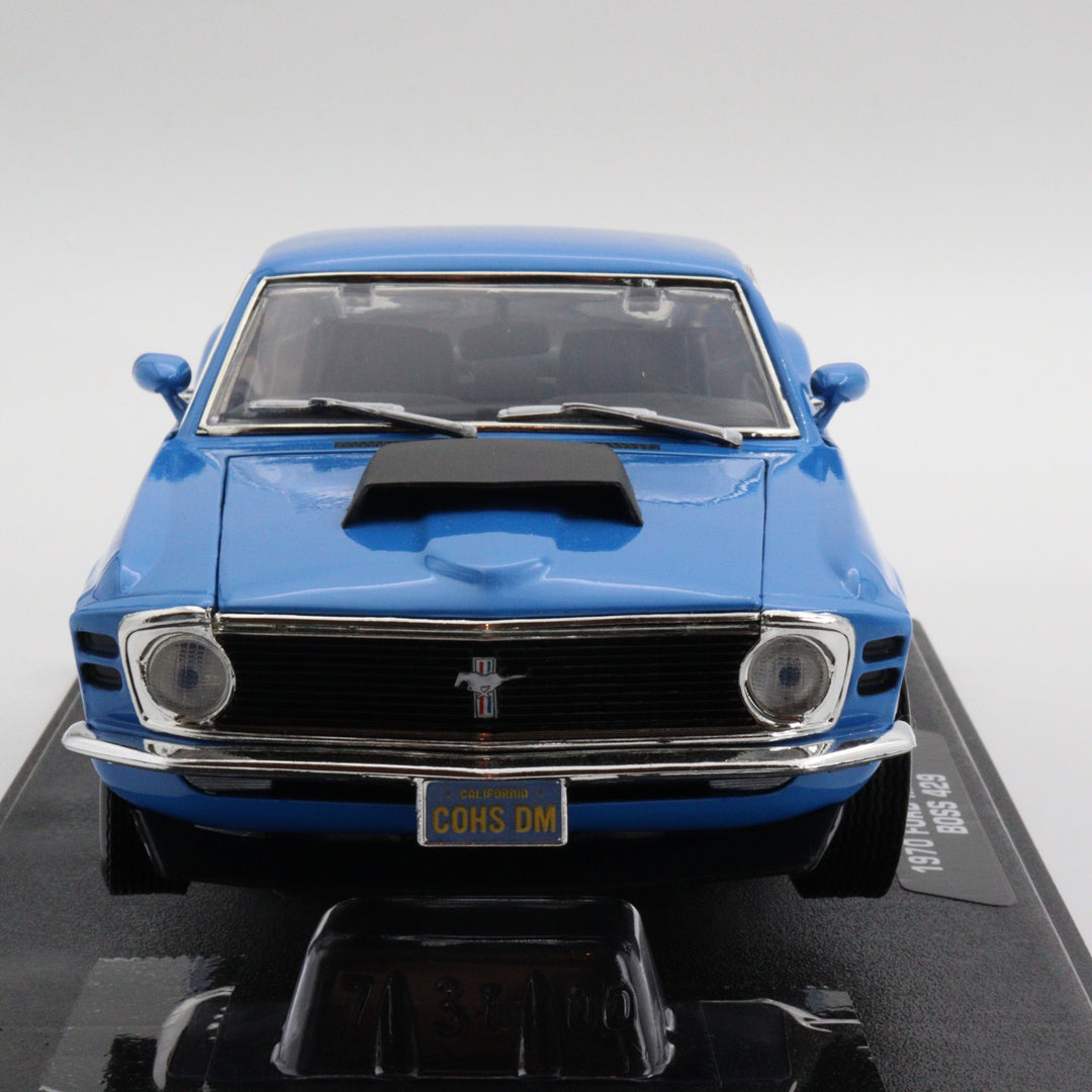 Motormax 1970 Ford Mustang Boss 429|Scale 1/18 Diecast Car Collection|Classic Vintage Metal Model Car for Collectors|Office Decoration Item