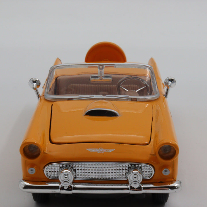 1956 Ford Thunderbird|Scale 1/24 Motormax Diecast Car Collection|Vintage Model Convertible Car|Old Yellow Metal Toy Car|Gift for Collector