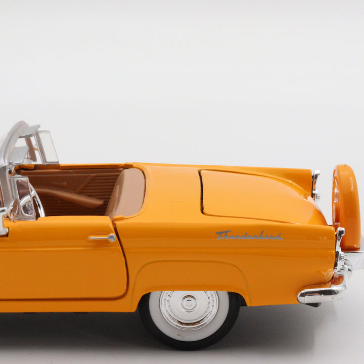 1956 Ford Thunderbird|Scale 1/24 Motormax Diecast Car Collection|Vintage Model Convertible Car|Old Yellow Metal Toy Car|Gift for Collector