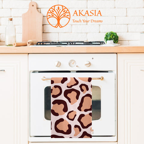 Abstract Hand Towel|Fur Print Tea Towel|Boho Dish Cloth|Eco-Friendly Modern Towel|Minimalist Dishcloth|Gift For Her|Soft Cleaning Cloth