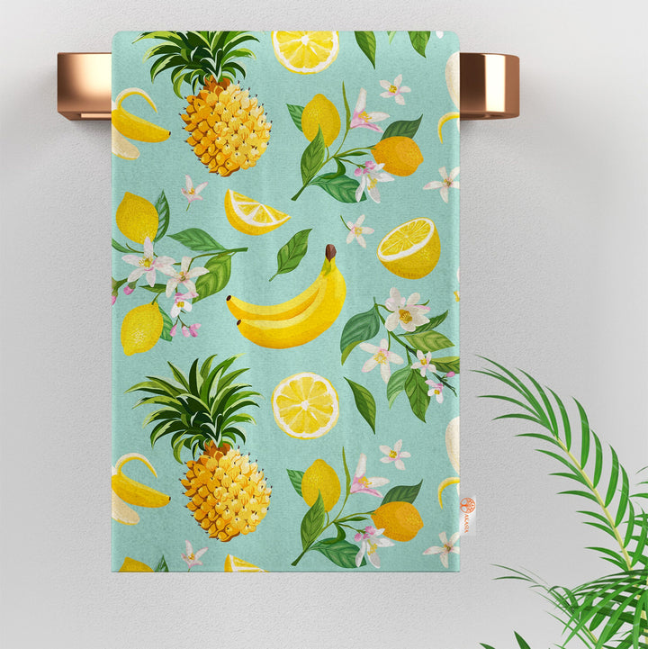 Fruit Kitchen Towel|Dragon Fruit Towel|Apple Tea Towel|Banana Pineapple Print Hand Towel|Summer Trend Dishcloth|Soft Cleaning Cloth Gift