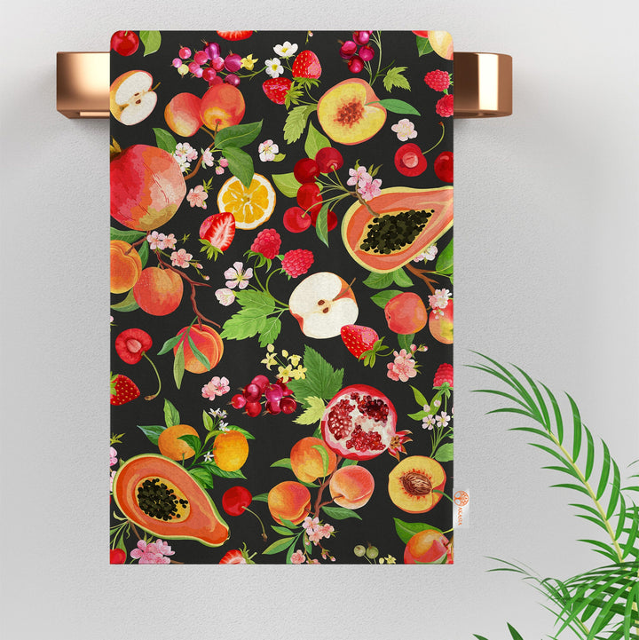 Fruit Kitchen Towel|Dragon Fruit Towel|Apple Tea Towel|Banana Pineapple Print Hand Towel|Summer Trend Dishcloth|Soft Cleaning Cloth Gift