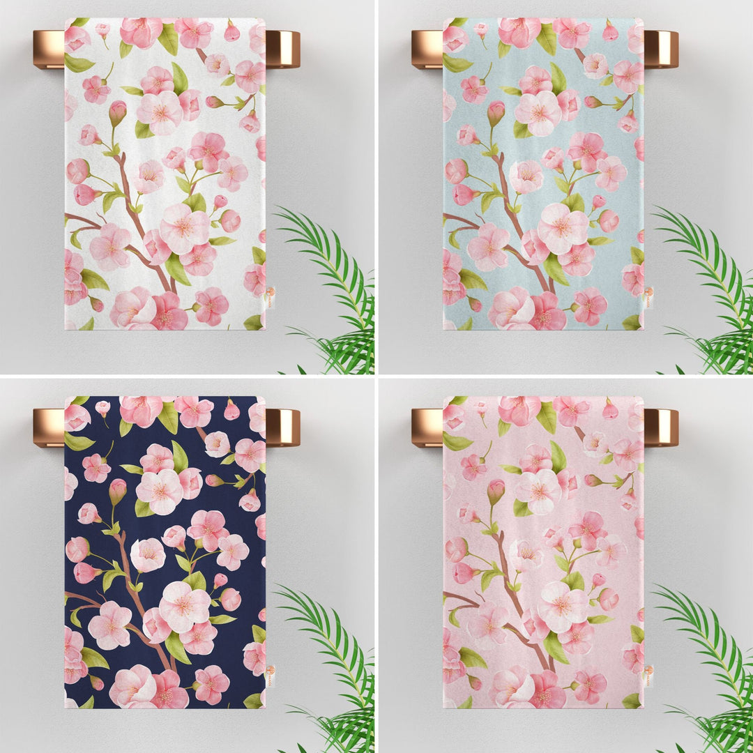 Floral Hand Towel|Summer Tea Towel|Floral Dish Cloth|Pink Flower Towel|Cost-Effective Rag|Gift For Her|Cleaning Cloth|Flower Print Towel