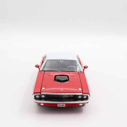 Maisto 1970 Dodge Challenger R/T|Scale 1/24 Diecast Classic Car|Vintage Model Car for Dad|Collectible Metal Car|Old Red Car for Collectors