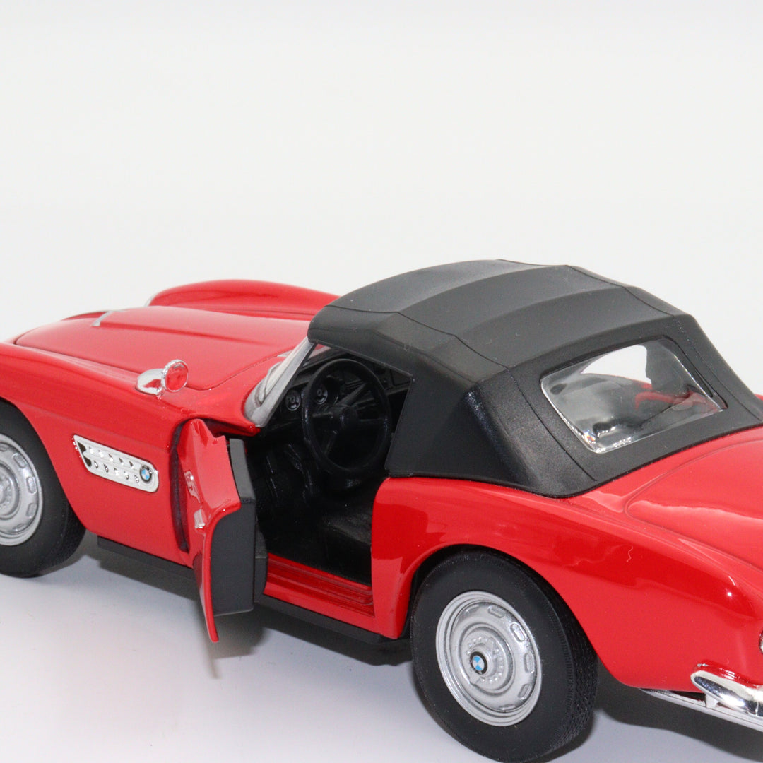 Welly 1956 BMW 507 Model Car|Scale 1/24 Diecast Car|Vintage Classic Car|Collectible Metal Car|Old Red Car for Collectors|Gift for Father