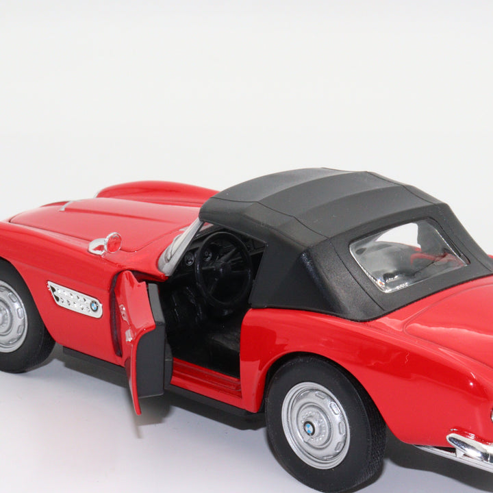 Welly 1956 BMW 507 Model Car|Scale 1/24 Diecast Car|Vintage Classic Car|Collectible Metal Car|Old Red Car for Collectors|Gift for Father