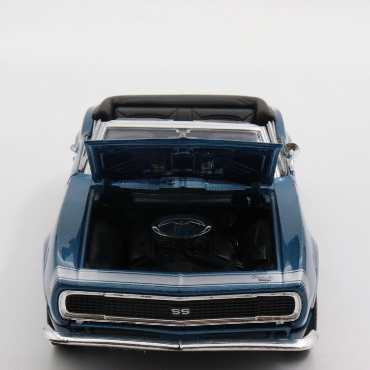 1967 Chevrolet Camaro SS|Scale 1/24 Diecast Vintage Car|Classic Convertible Model Metal Blue Car for Collectors|Gift for Dad|Home Decor Item