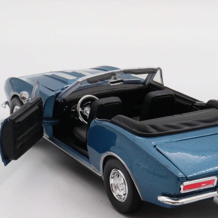 1967 Chevrolet Camaro SS|Scale 1/24 Diecast Vintage Car|Classic Convertible Model Metal Blue Car for Collectors|Gift for Dad|Home Decor Item