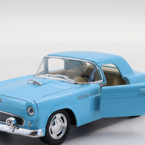 Kinsmart 1955 Ford Thunderbird|Scale 1:36 Diecast Vintage Car|Classic Model Car|Collectible Metal Blue Car for Collectors|Gift for Grandad