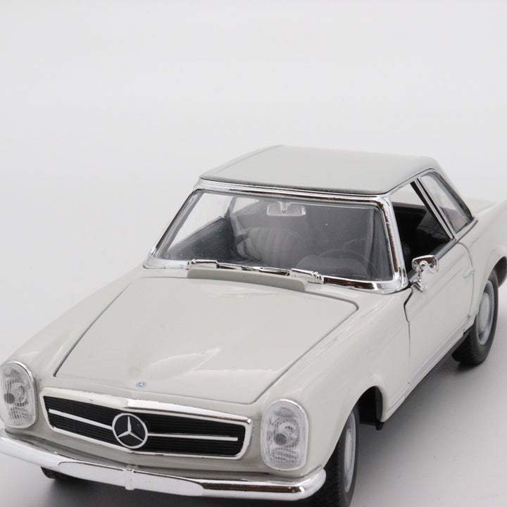 Welly 1963 Mercedes Benz 230 SL|Vintage Model White Metal Car|Scale 1/24 Diecast Classic Car Collection|Old Collectible Car|Gift for Dad