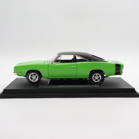 1969 Dodge Charger R/T|Vintage Model Car|Classic Green Metal Car|Scale 1:18 Diecast Collectible Car|Office Decoration Item|Gift for Father