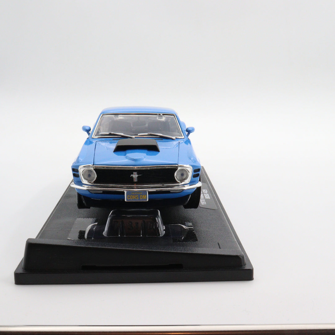 Motormax 1970 Ford Mustang Boss 429|Scale 1/18 Diecast Car Collection|Classic Vintage Metal Model Car for Collectors|Office Decoration Item