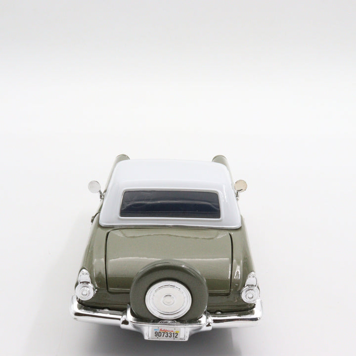 Motormax 1956 Ford Thunderbird Diecast Car|Scale 1/24 Classic Car Collection|Vintage Model Olive Green Metal Car|Old Collectible Gift Car