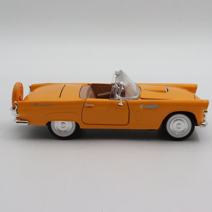 1956 Ford Thunderbird|Scale 1/24 Motormax Diecast Car Collection|Vintage Model Convertible Car|Old Yellow Metal Toy Car|Gift for Collector