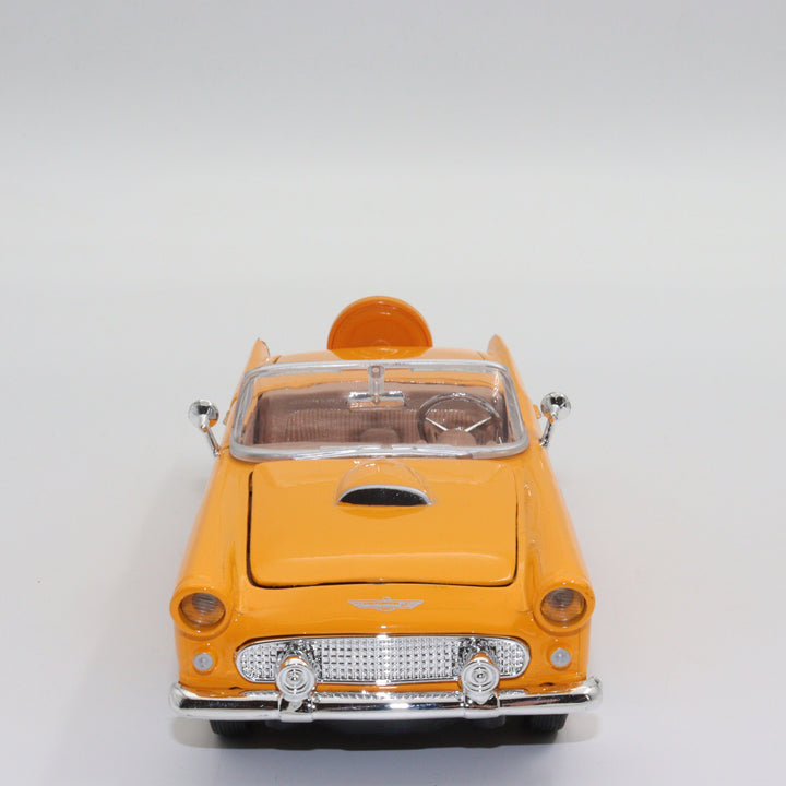 1956 Ford Thunderbird|Scale 1/24 Motormax Diecast Car Collection|Vintage Model Convertible Car|Old Yellow Metal Toy Car|Gift for Collector