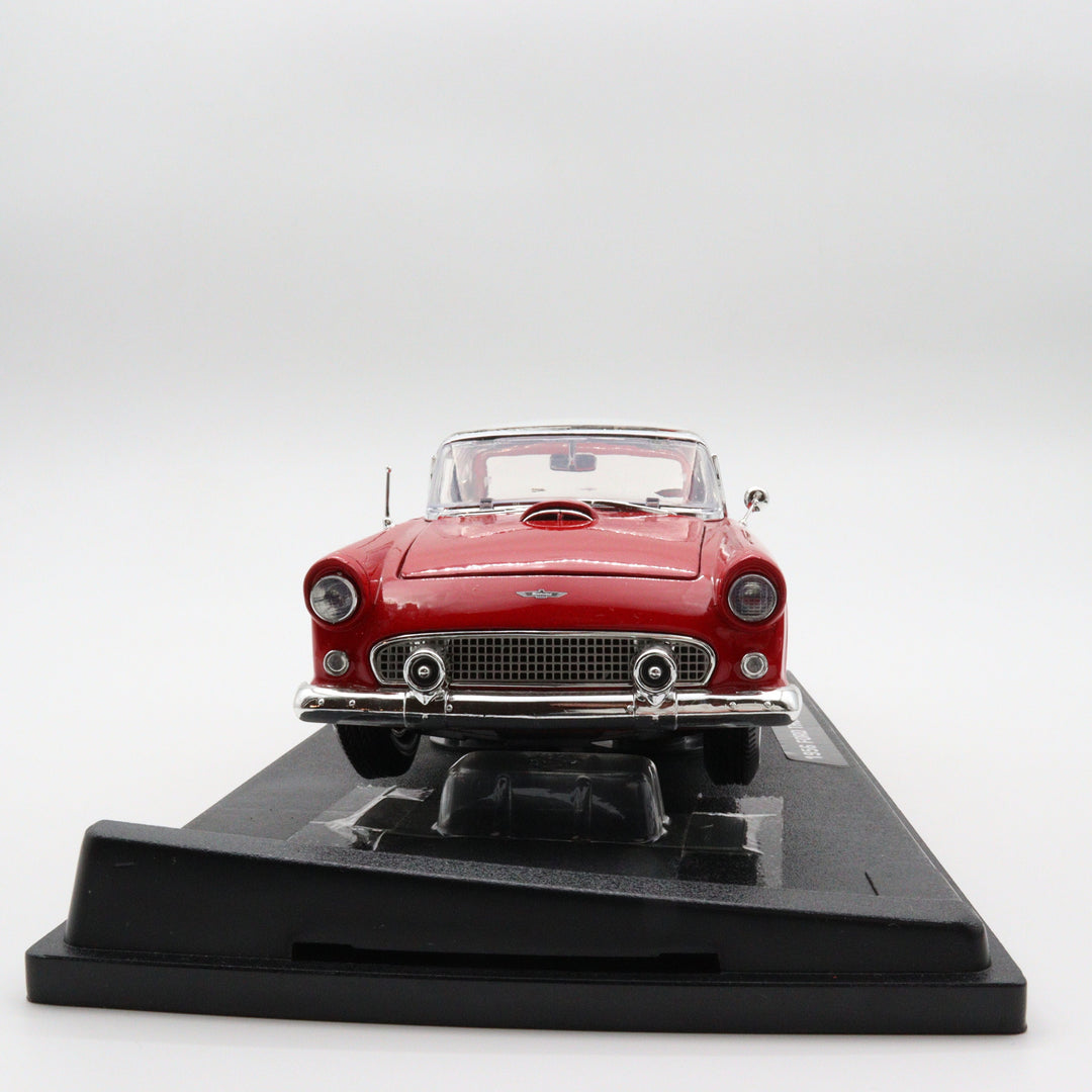 Motormax 1956 Ford ThunderBird|Scale 1/18 Red Diecast Car|Vintage Model Car for Collectors|Classic Metal Collection Car|Home Decoration