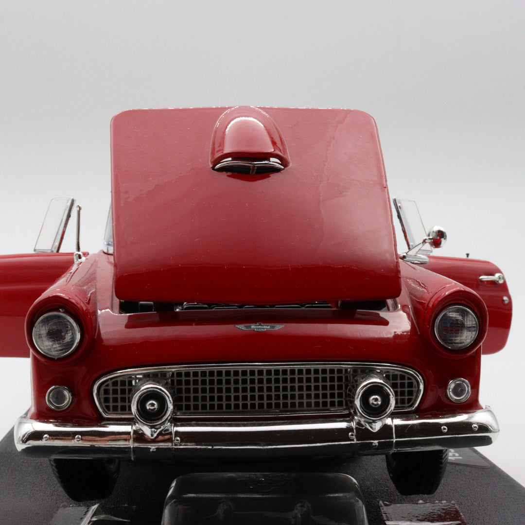 Motormax 1956 Ford ThunderBird|Scale 1/18 Red Diecast Car|Vintage Model Car for Collectors|Classic Metal Collection Car|Home Decoration