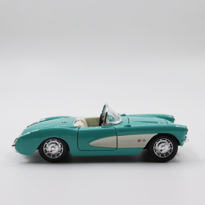 Chevrolet Corvette|Scale 1/24 Blue Diecast Car|Vintage Model Convertible Car for Collectors|Classic Metal Collection Car|Fathers Day Gift